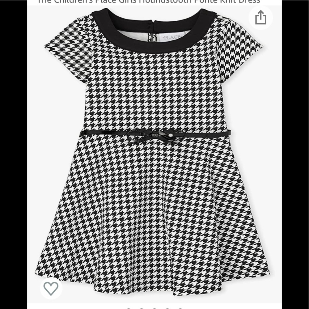 NWT -The Children’s Place White/Black with black belt. Size 16 girls